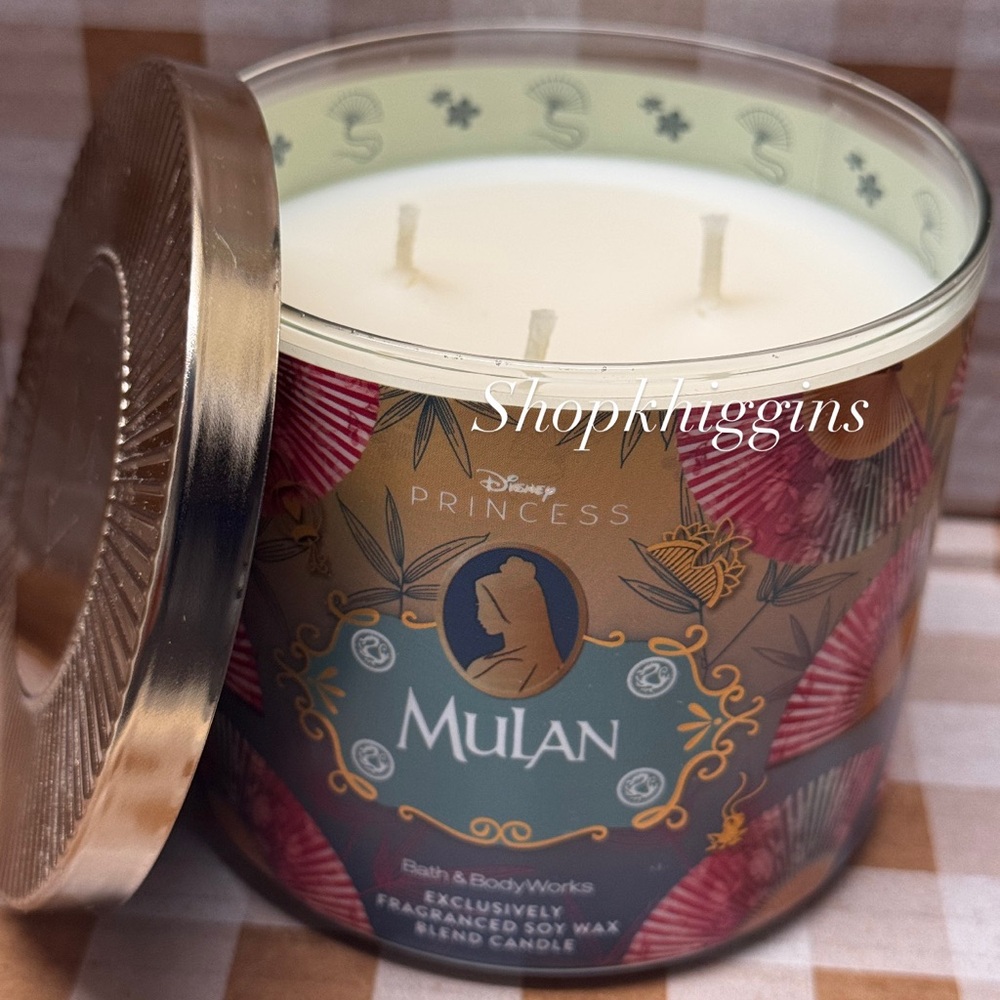 NEW B&BW Disney Princess Mulan 3 wick candle Limited Edition - Picture 1 of 5